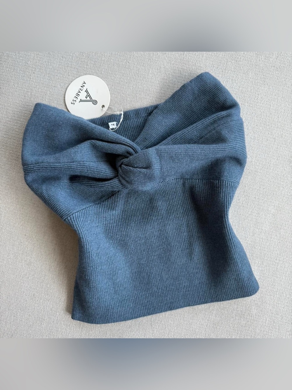 NWT ANRABESS ribbed knit top